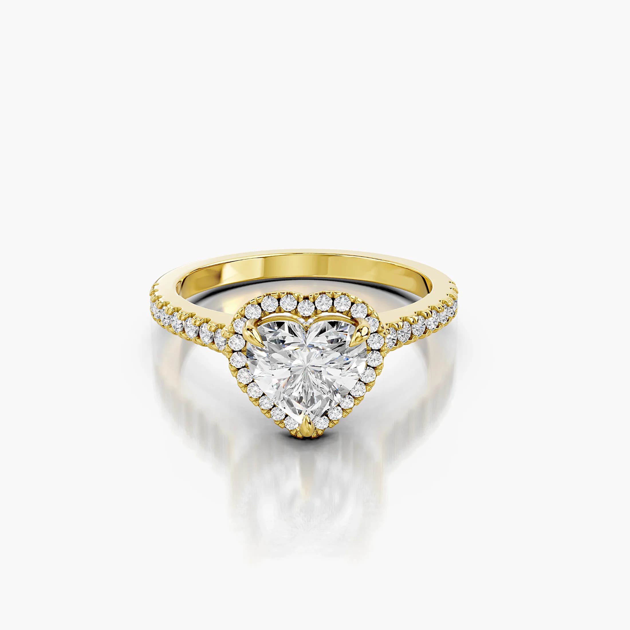Elowen Heart Halo Engagement Ring jewellery