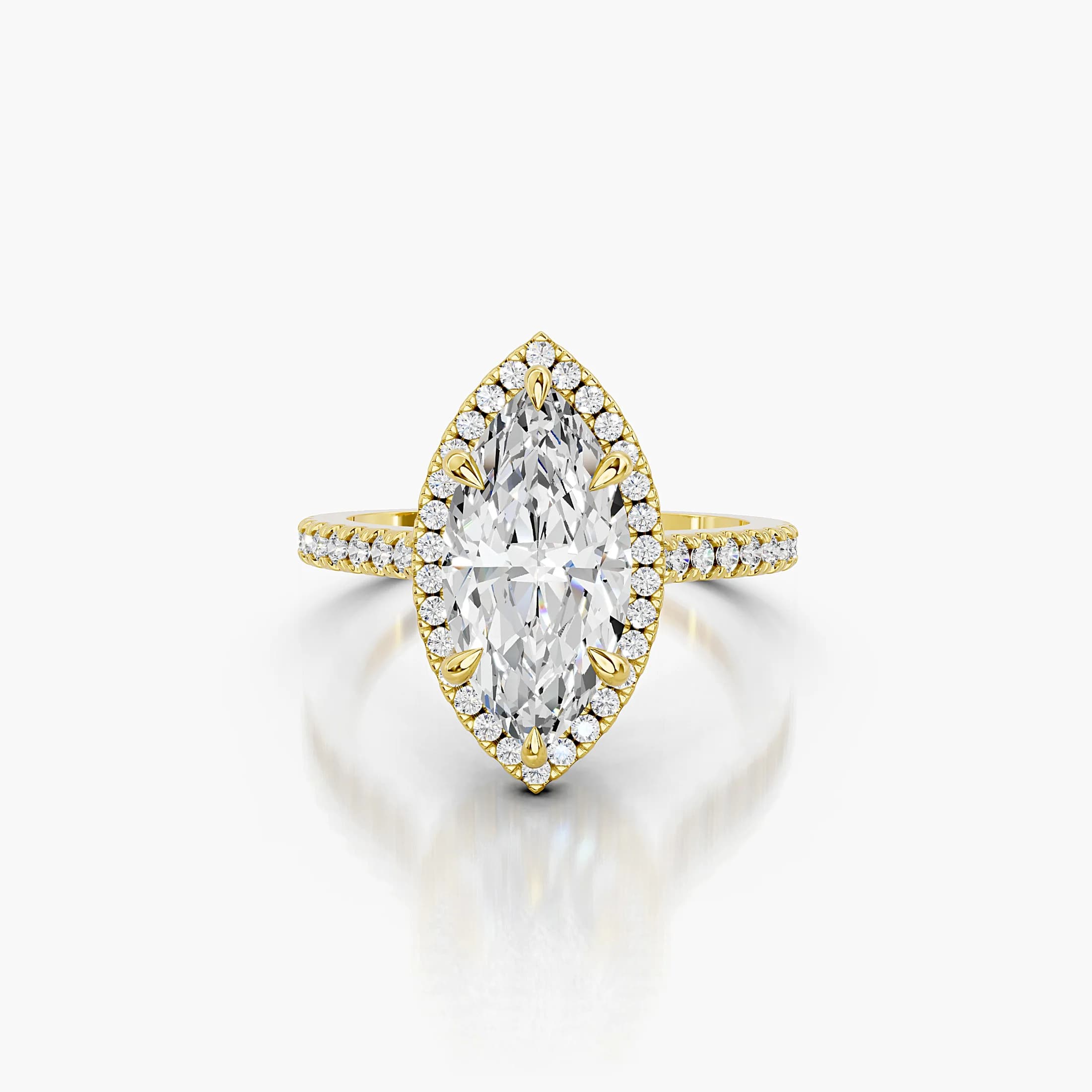 Elowen Marquise Halo Engagement Ring jewellery