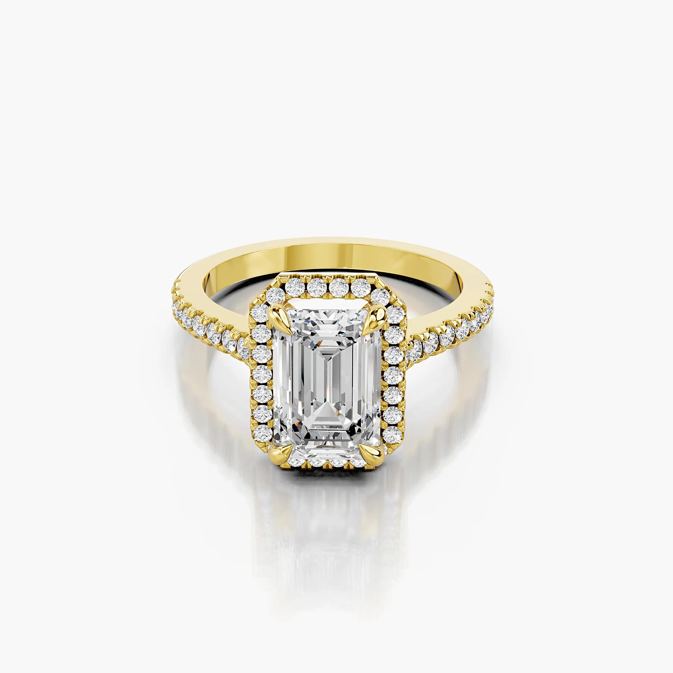 Elowen Emerald Halo Engagement Ring jewellery
