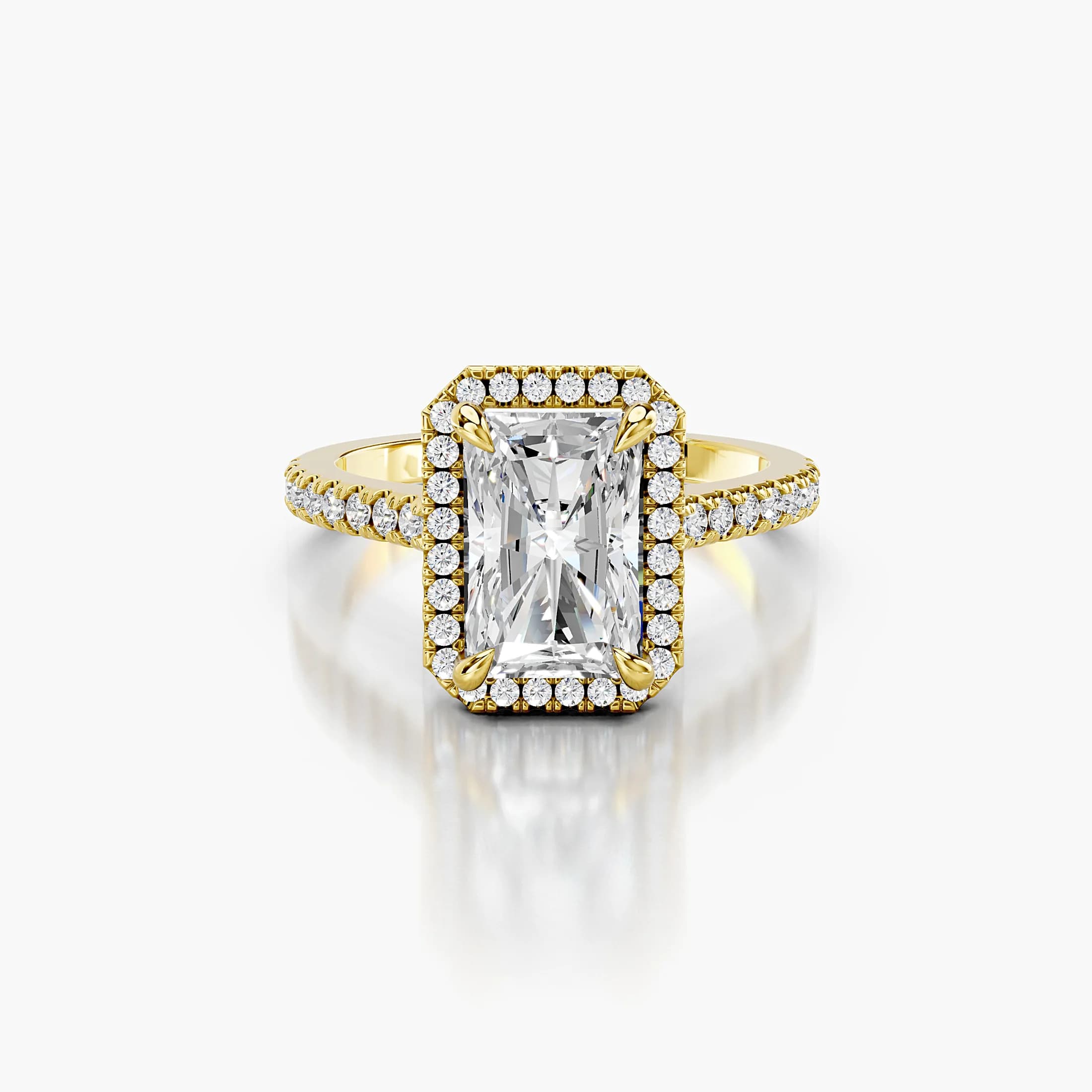 Elowen Radiant Halo Engagement Ring jewellery