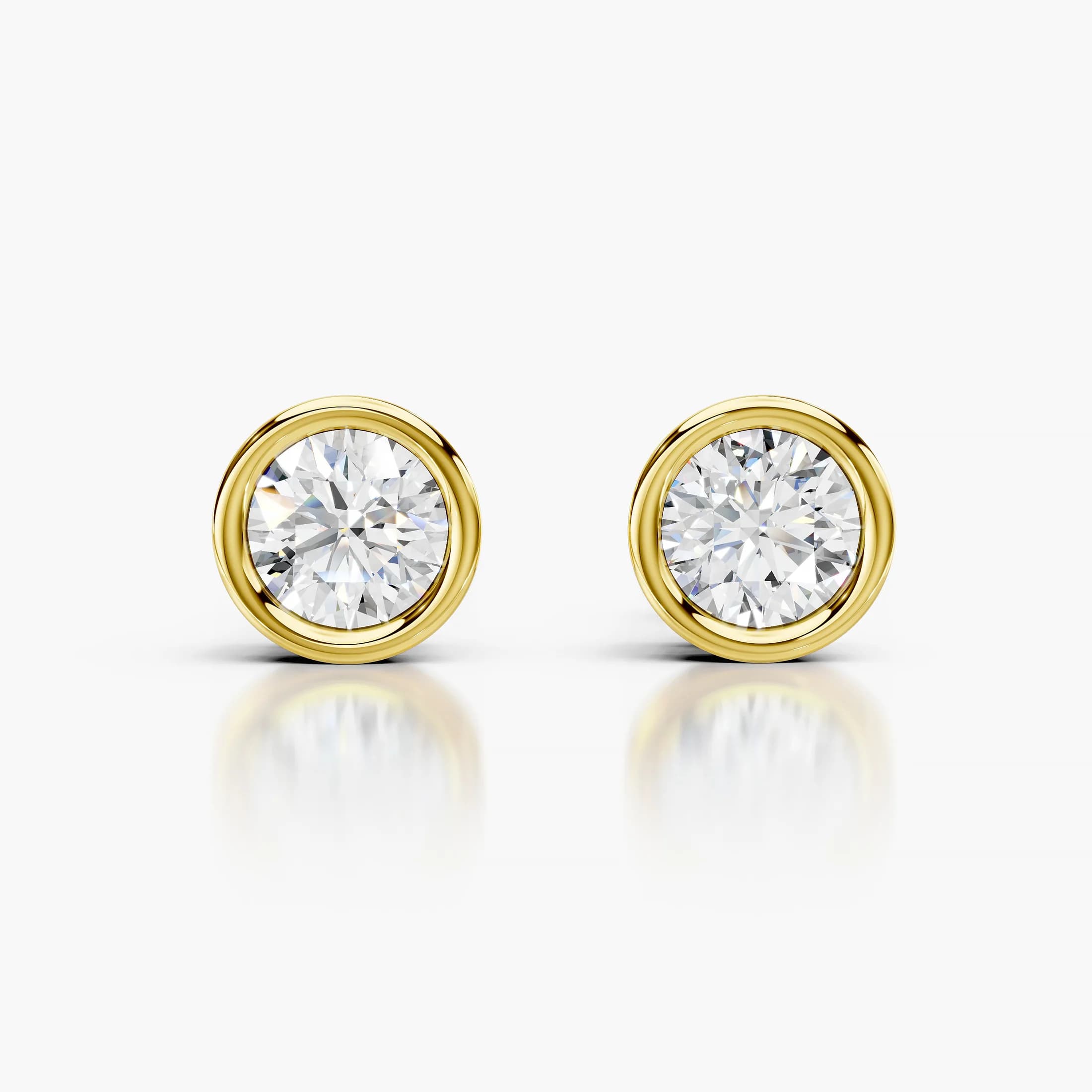 Celeste Round Diamond Bezel Solitaire Stud Earrings 2.00 jewellery