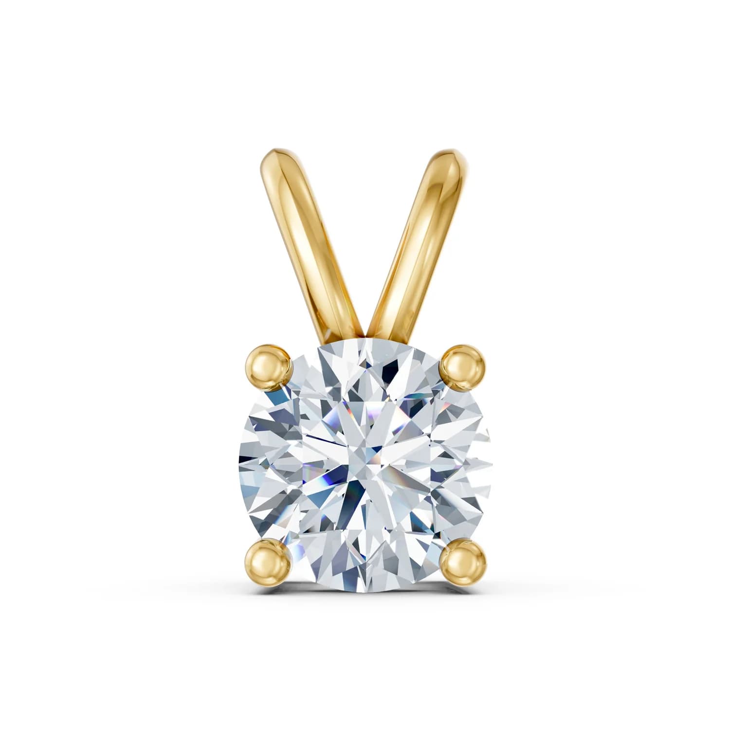 Elyra Round Solitaire Diamond Pendant jewellery
