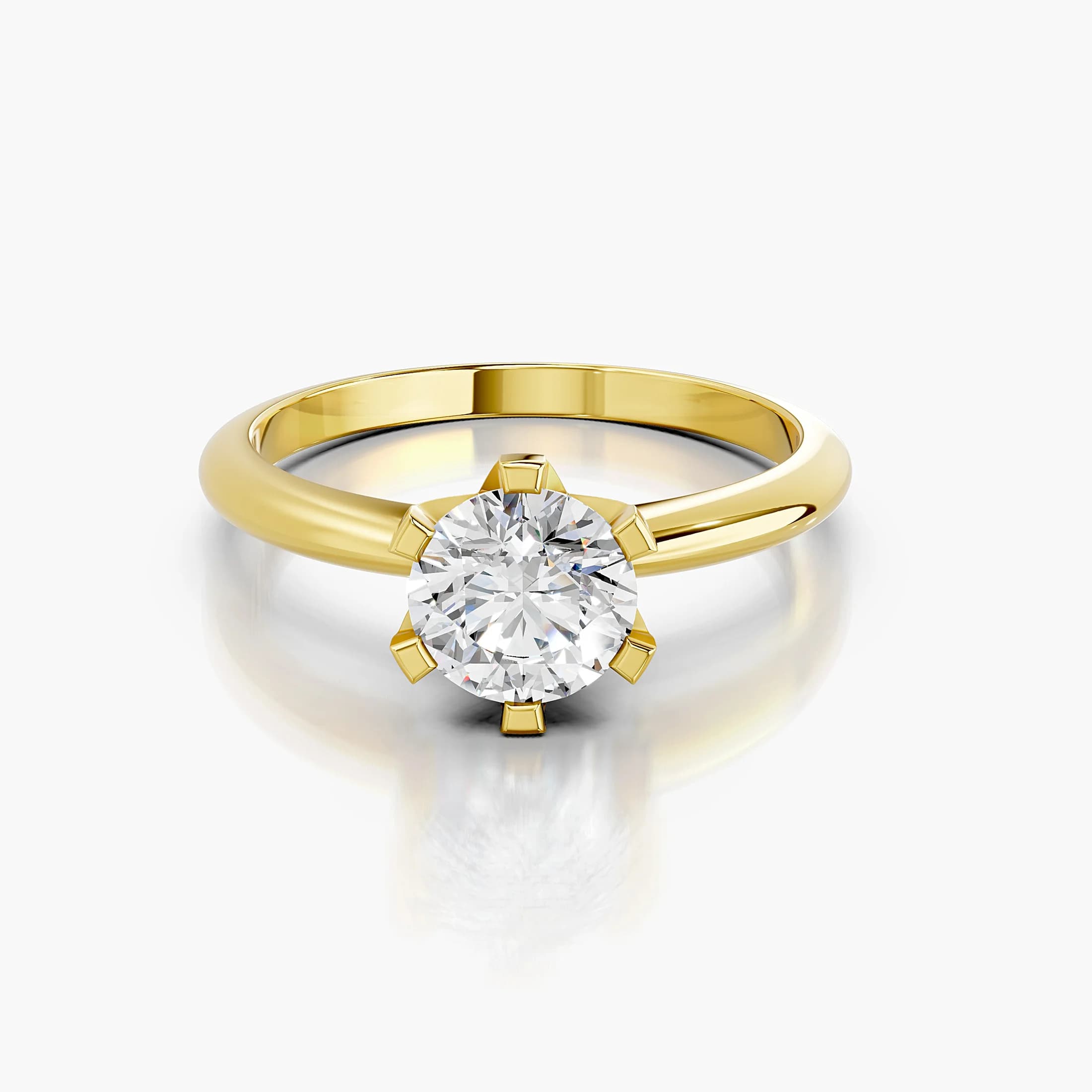 Round Angular Prong Solitaire jewellery
