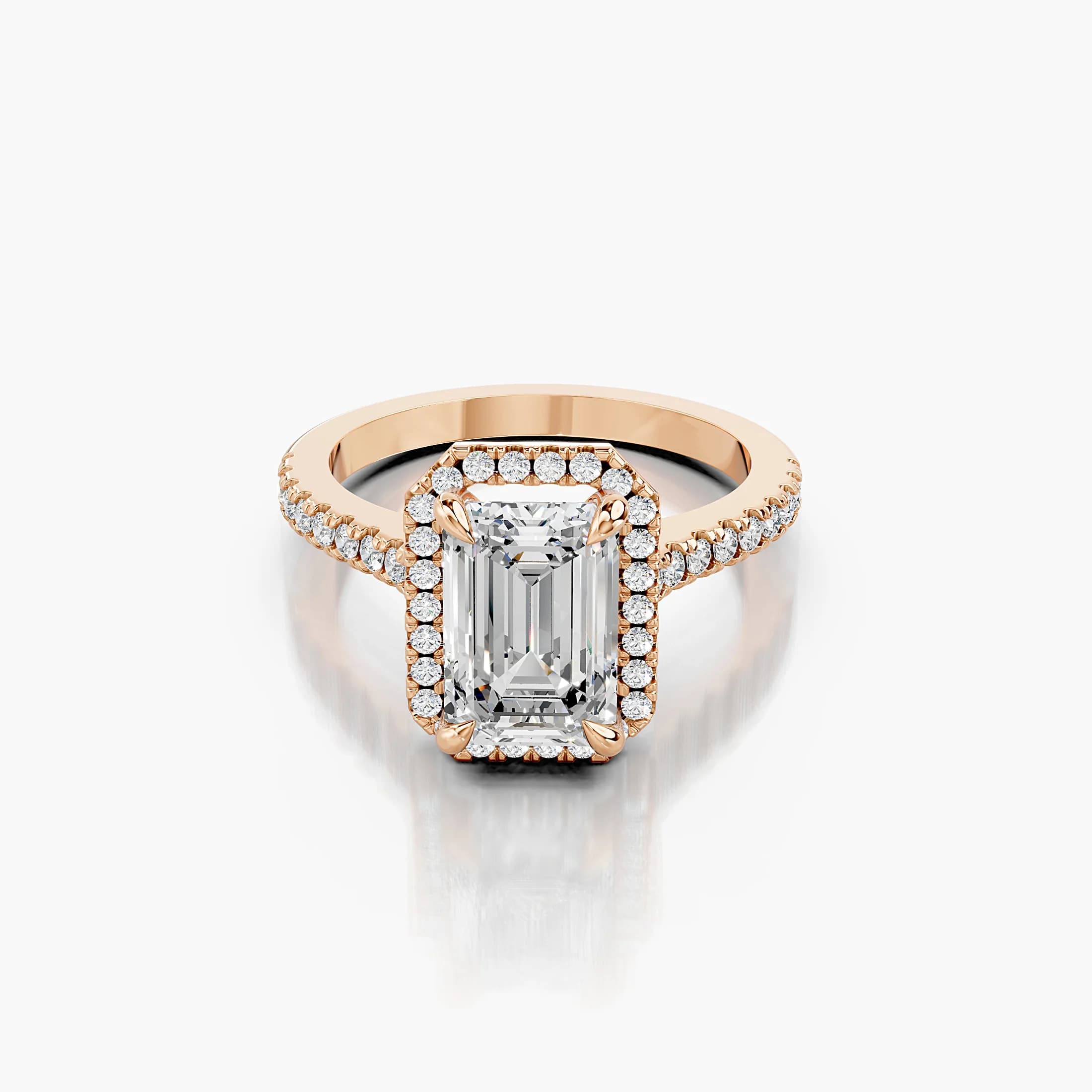 Elowen Emerald Halo Engagement Ring jewellery