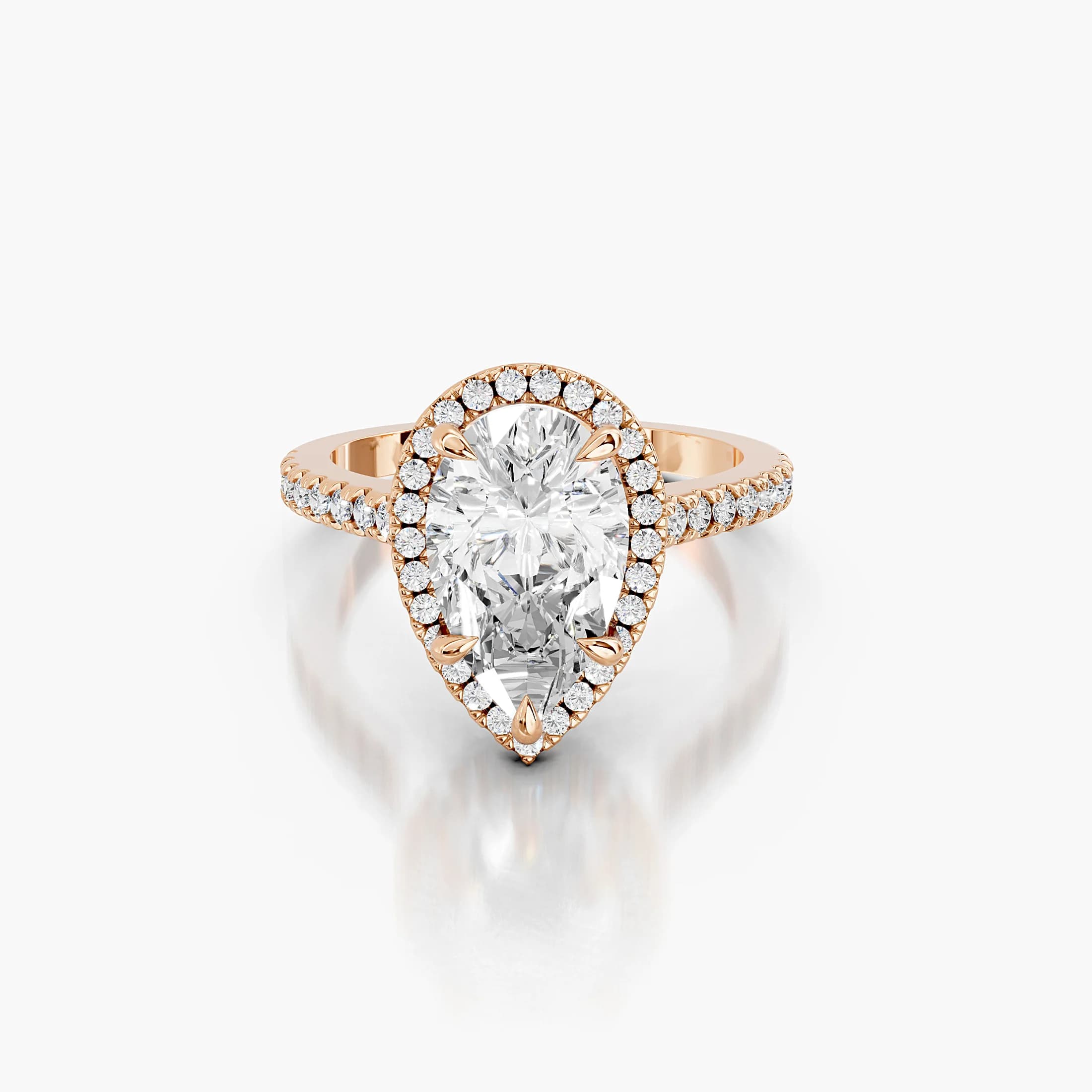 Elowen Pear Halo Engagement Ring jewellery
