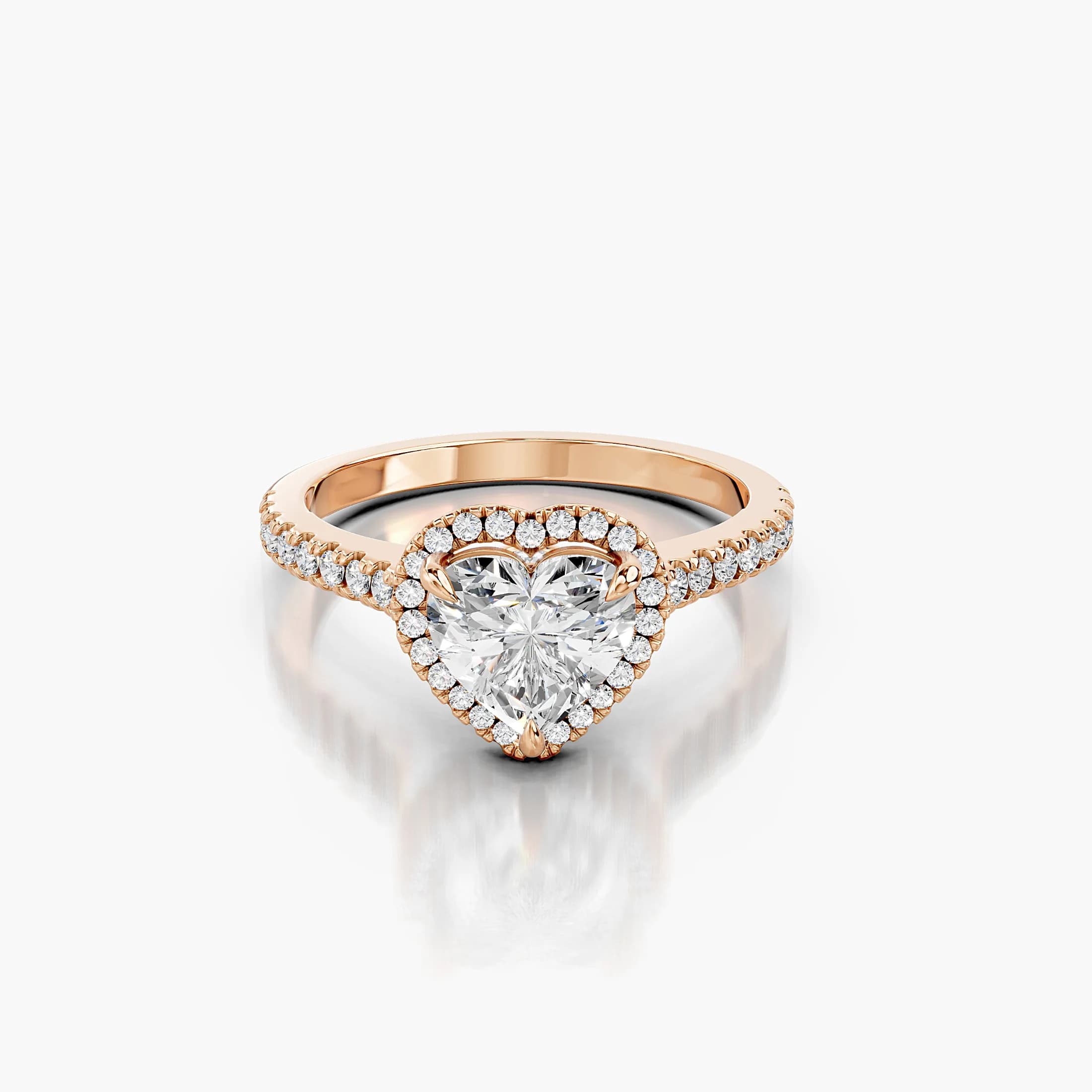 Elowen Heart Halo Engagement Ring jewellery