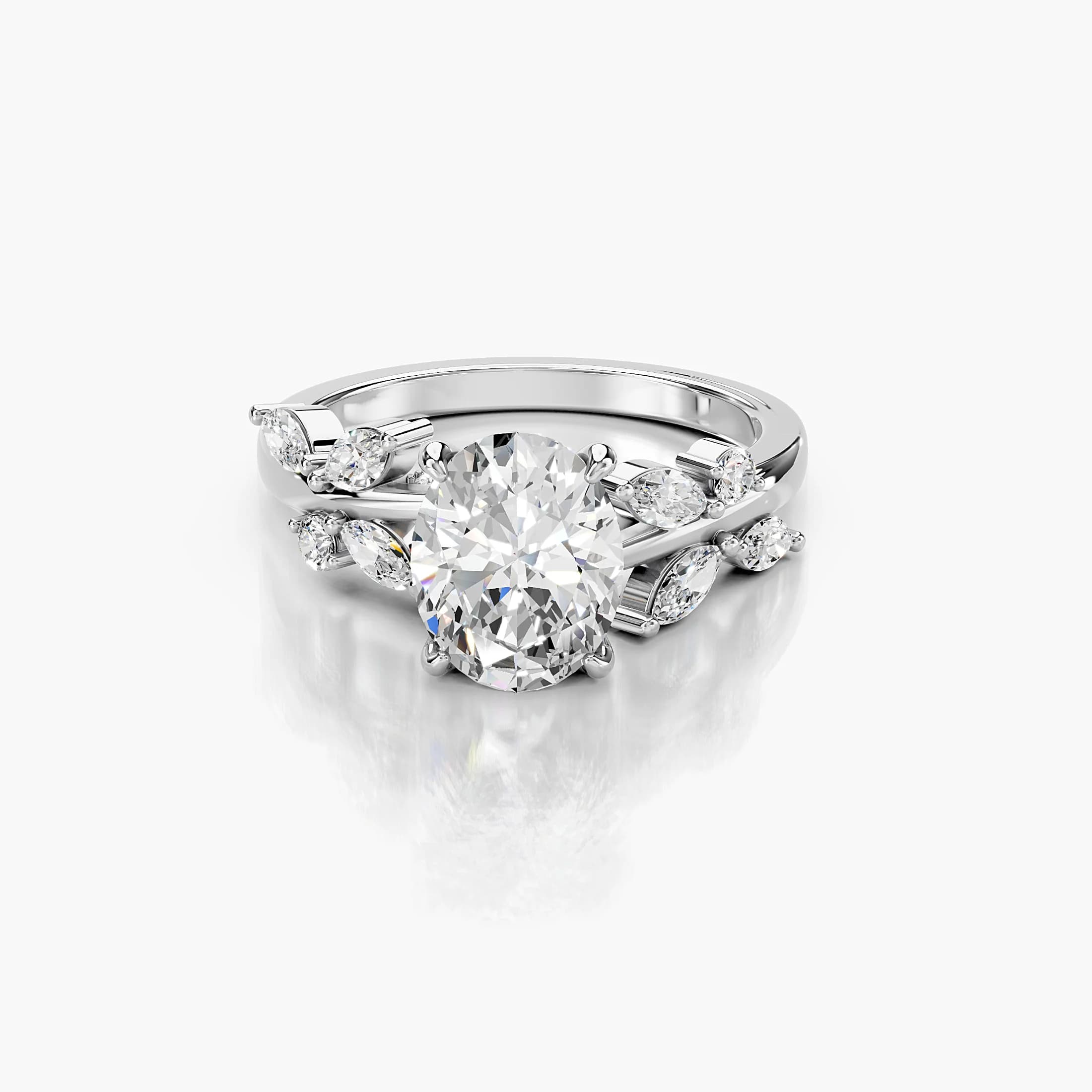 Willow Oval Diamond Vine Ring jewellery