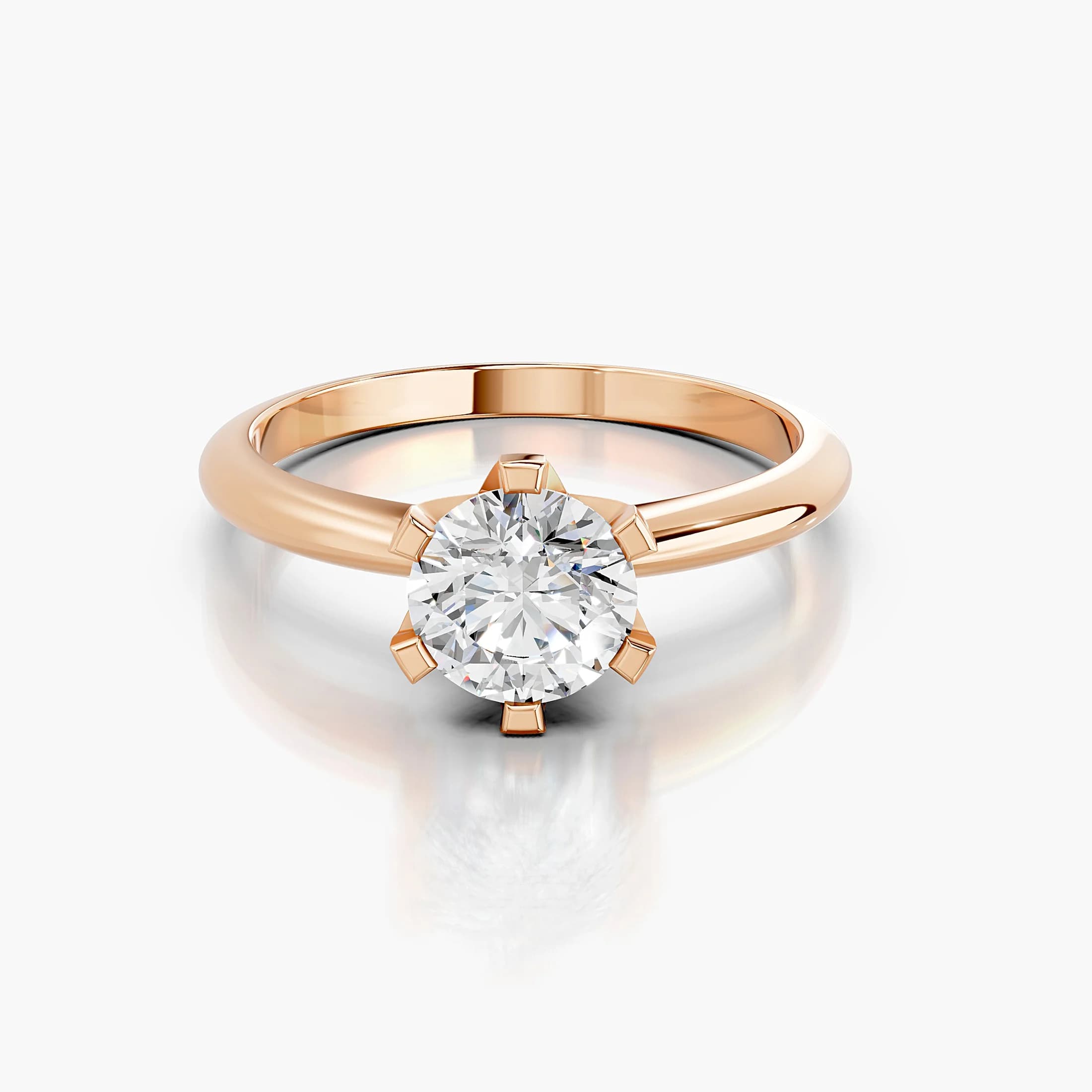 Round Angular Prong Solitaire jewellery