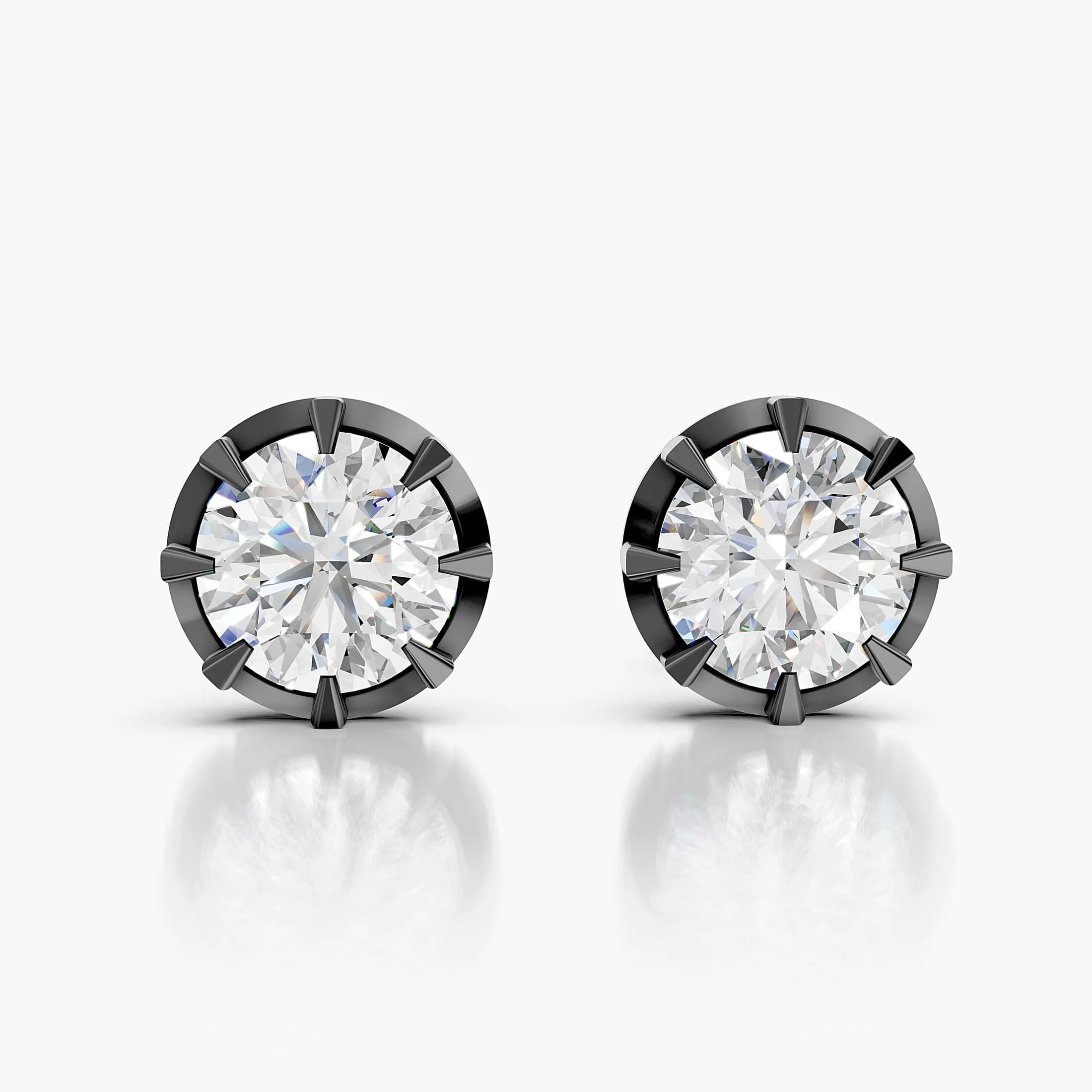 Round Solitaire Studs jewellery