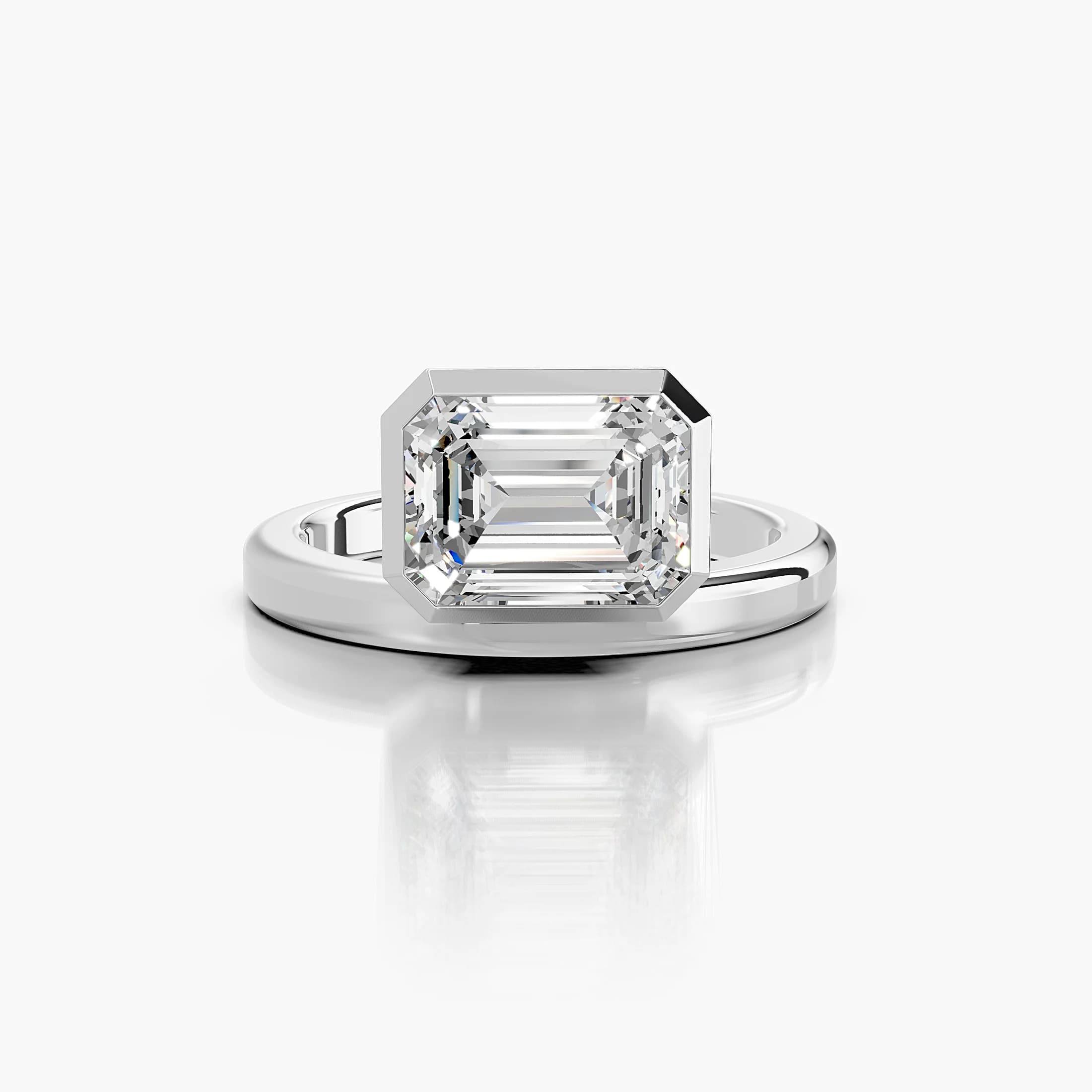 Emerald Bezel Statement Solitaire jewellery