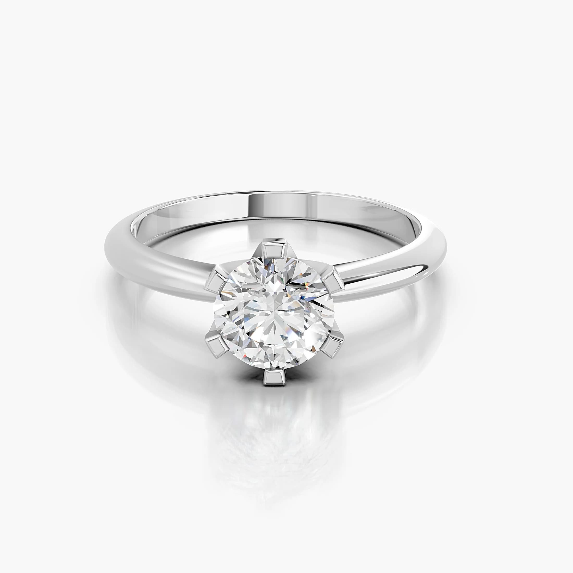 Round Angular Prong Solitaire jewellery